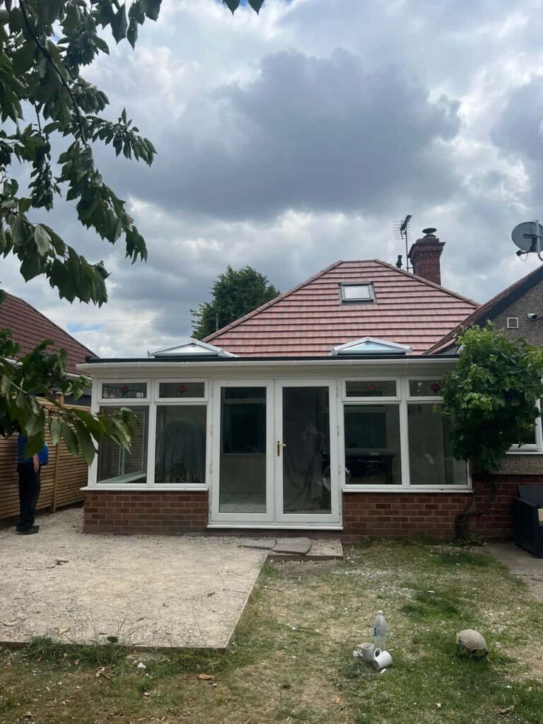 This is a photo of a hipped roof on a bungalow that has just had roof repairs carried out. Works carried out by TRP Roofing North Ferriby